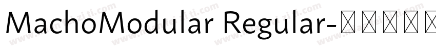 MachoModular Regular字体转换